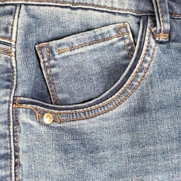 Democracy Jeans Ab Solution Womens Size 14 Blue Denim High Rise Straight - Picture 6 of 11